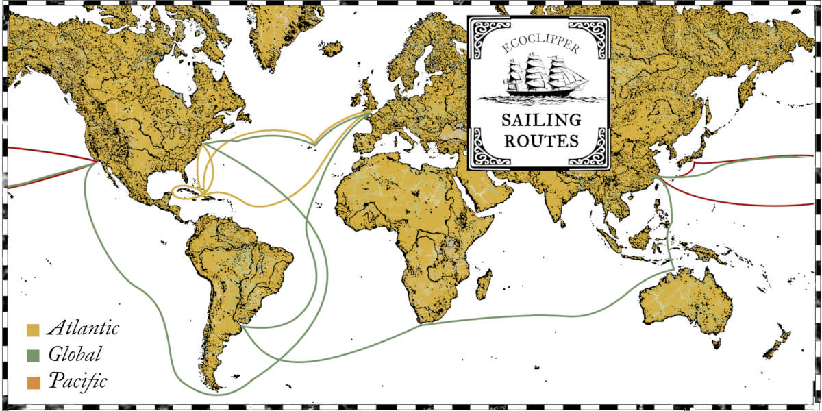sailing routes ecoclipper retrofit100