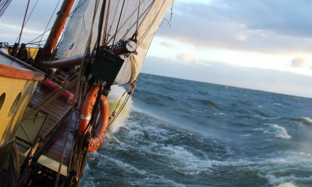 The unbelievable speed of sailing cargo ships.