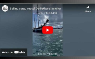 Video: Sailing cargo vessel at anchor, Dunbar UK.